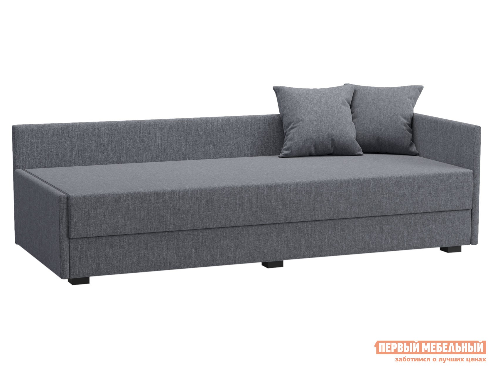 Прямой диван  Нордик Серый, рогожка