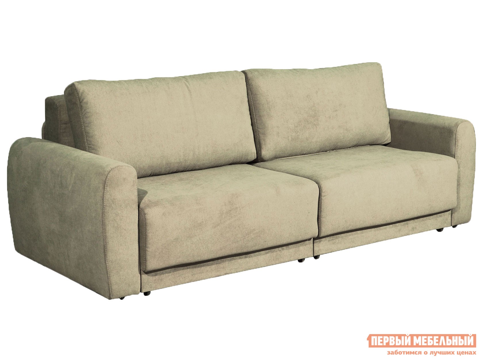 Прямой диван  Пикассо Бежевый, велюр