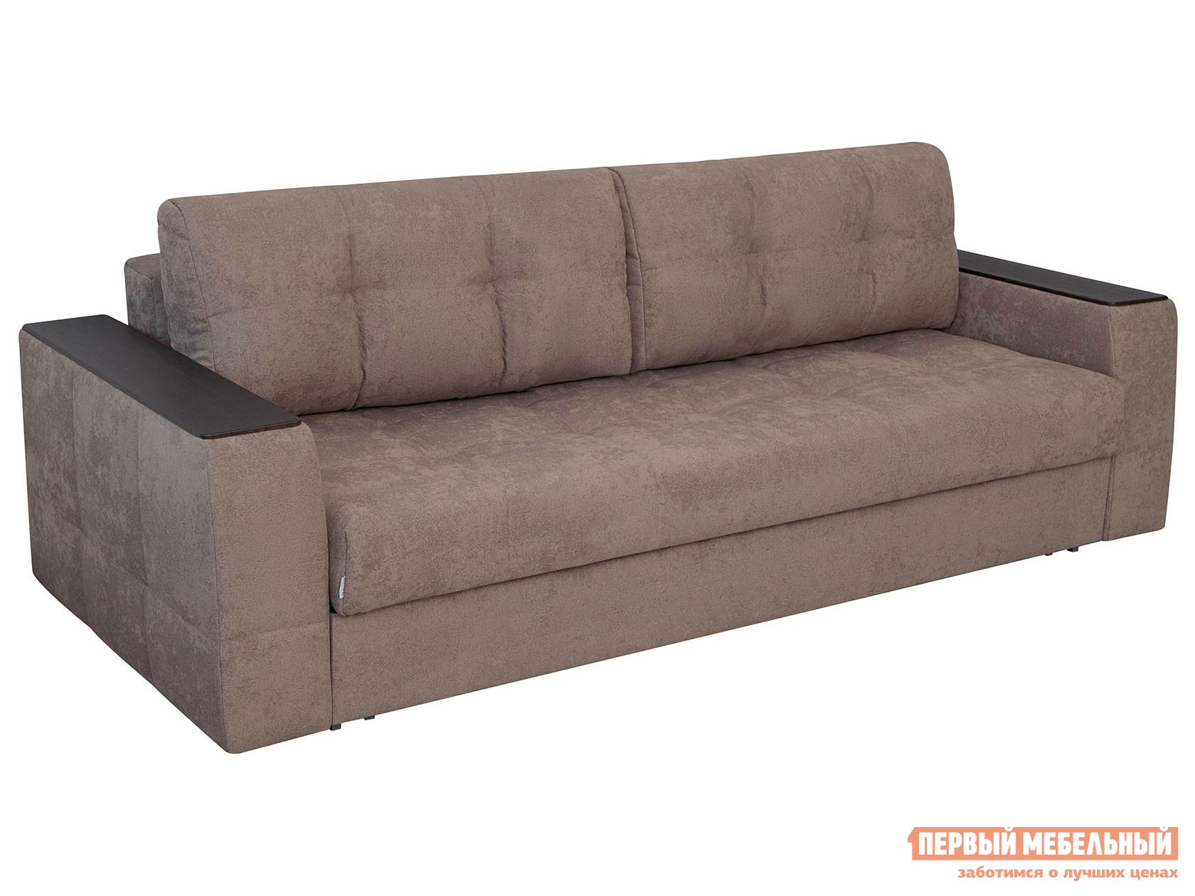 Прямой диван  Сити Бежевый, велюр