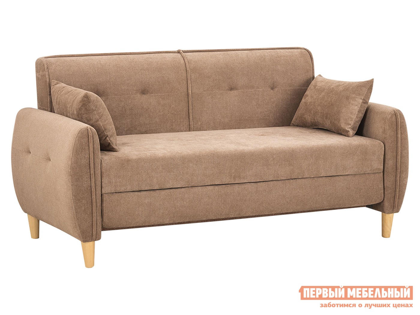 Прямой диван  Анита Бежевый, велюр