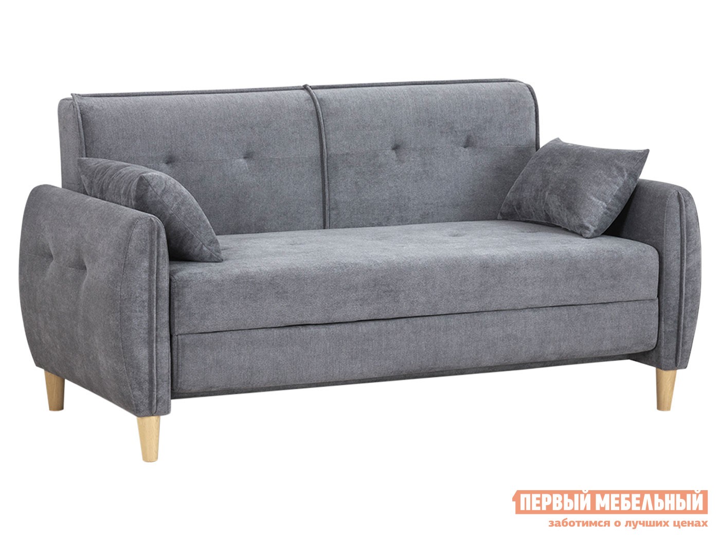 Прямой диван  Анита Серый, велюр