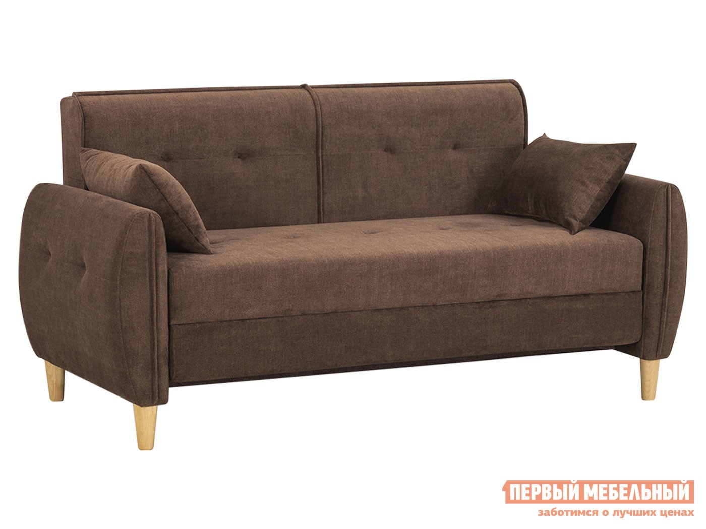Прямой диван  Анита Коричневый, велюр