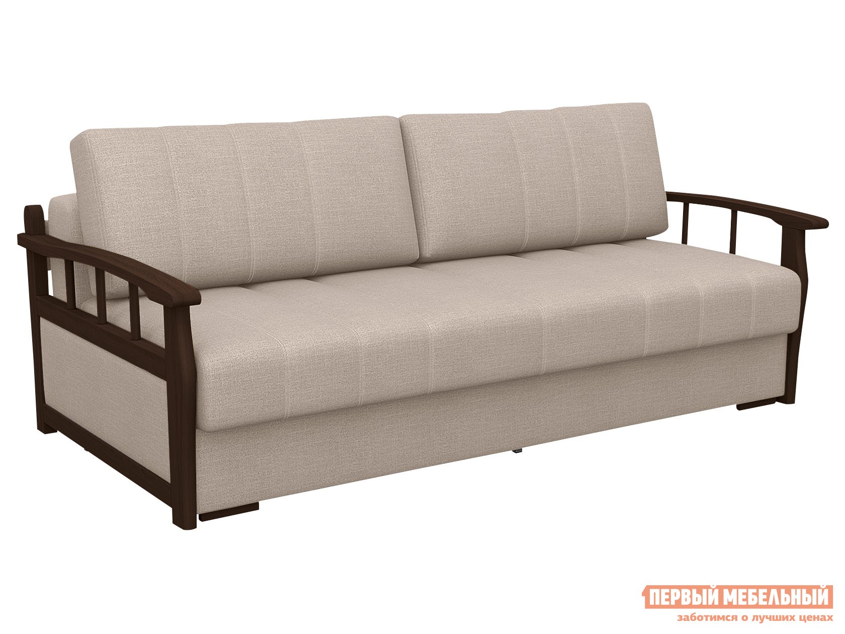 Прямой диван  Барон Бежевый, рогожка