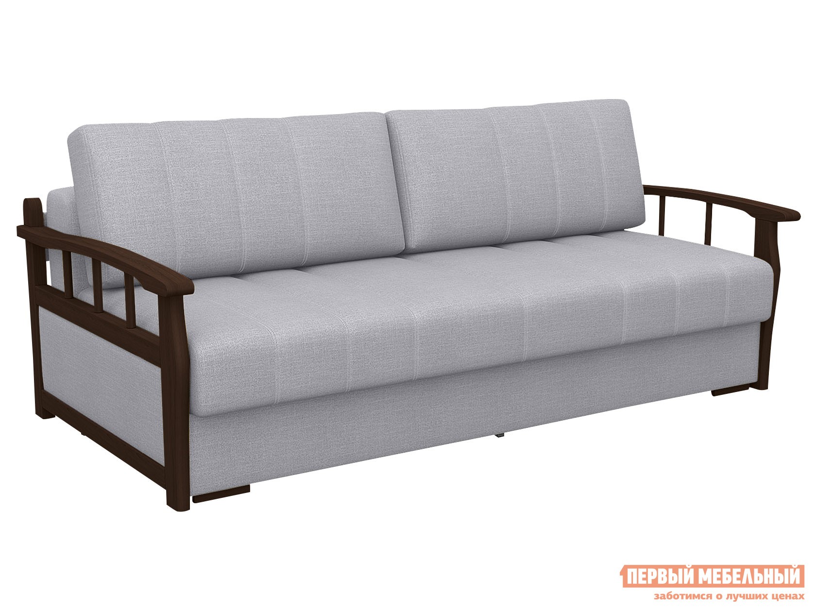 Прямой диван  Барон Светло-серый, рогожка