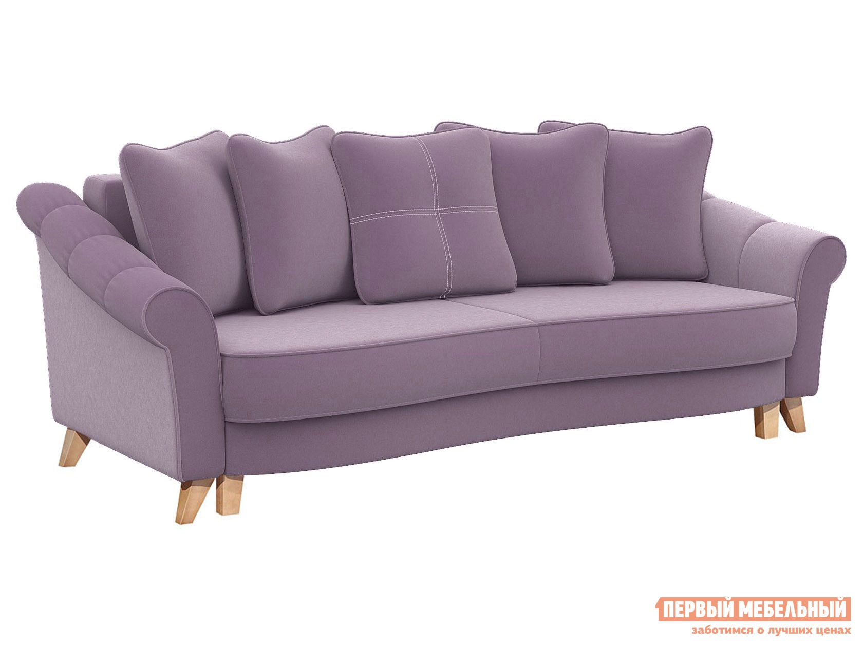 Прямой диван  Николя Орхидея, велюр