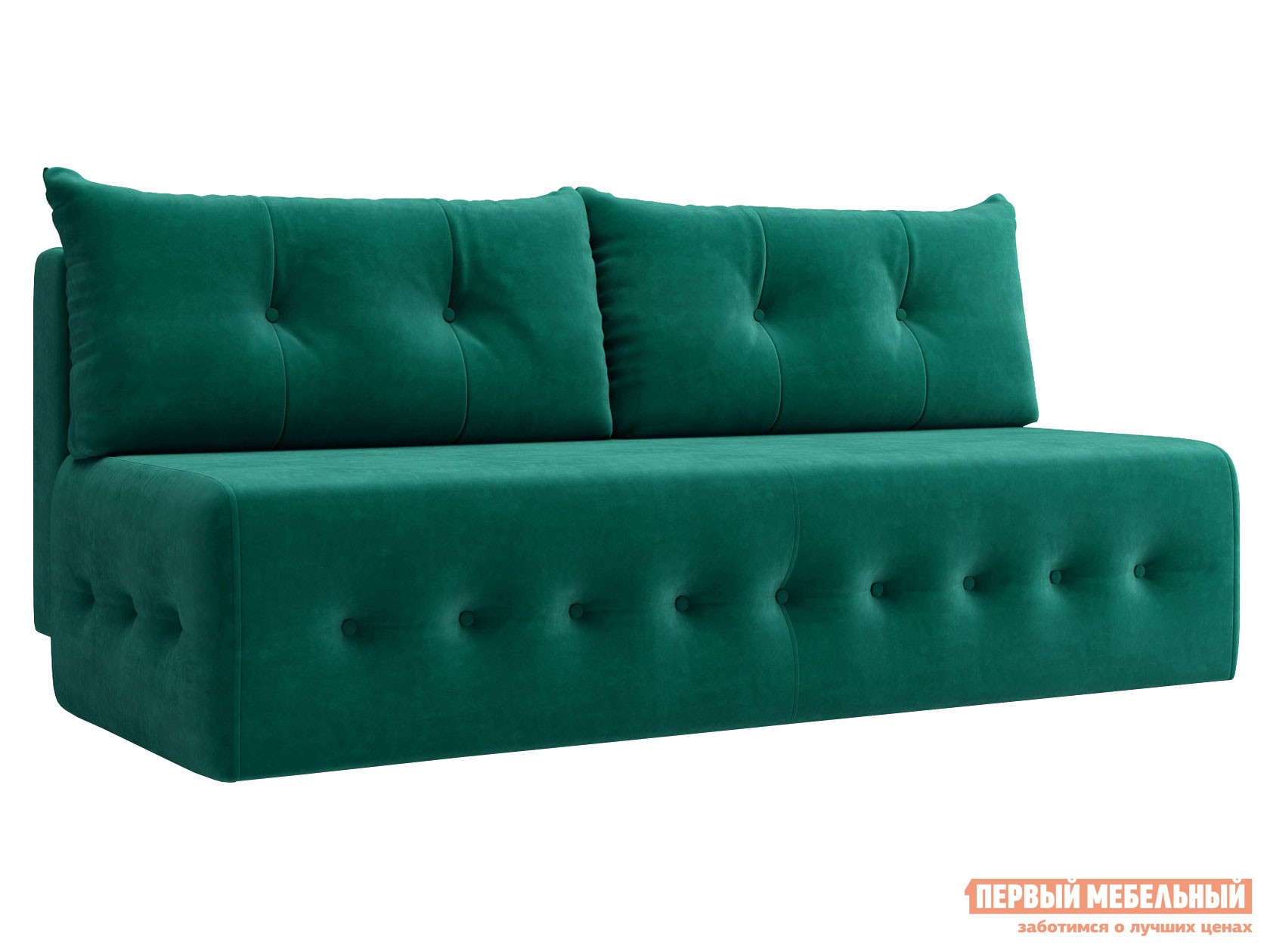 Прямой диван  Каир Зеленый, велюр