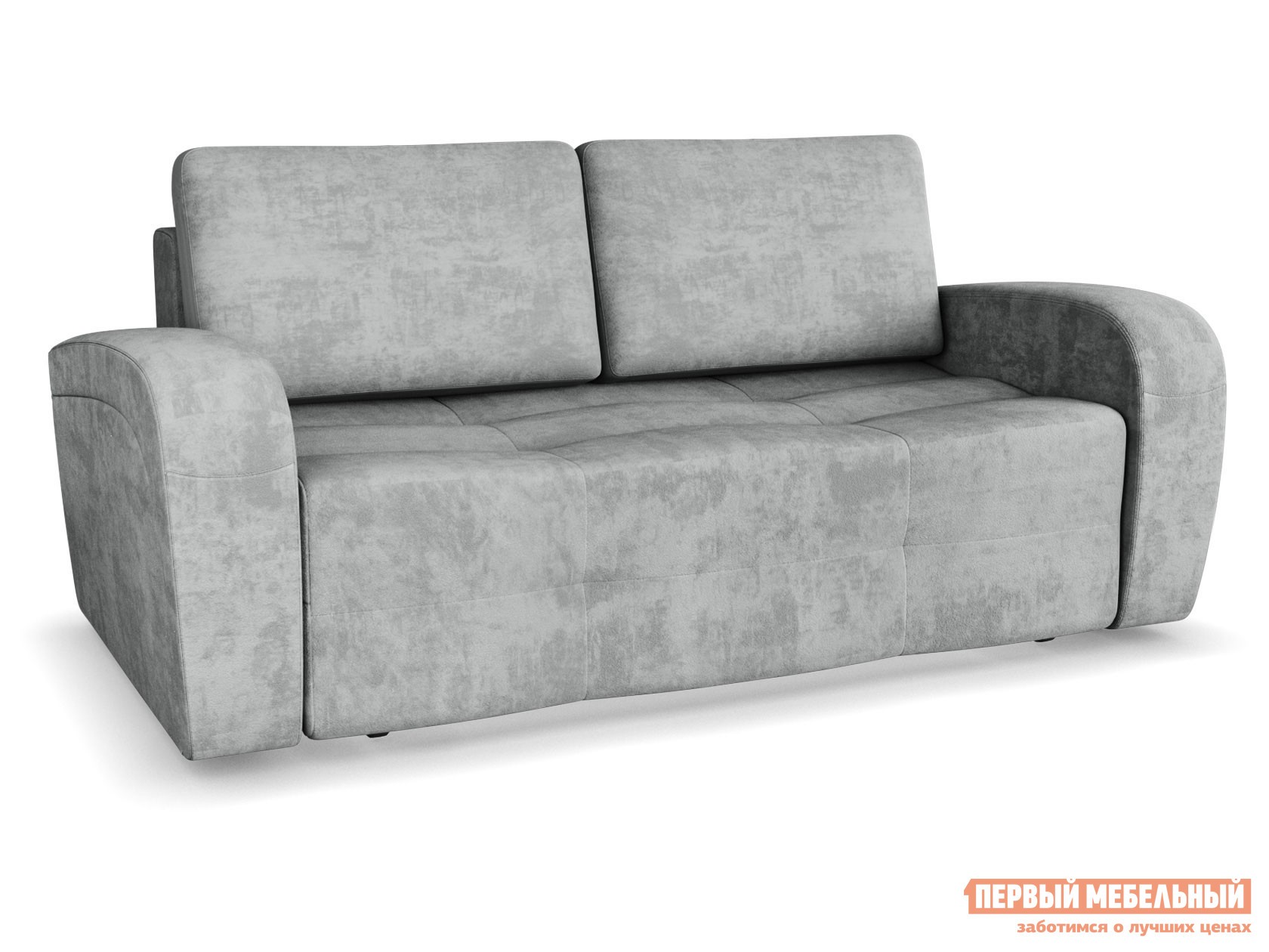 Прямой диван  Мали Светло-серый, велюр