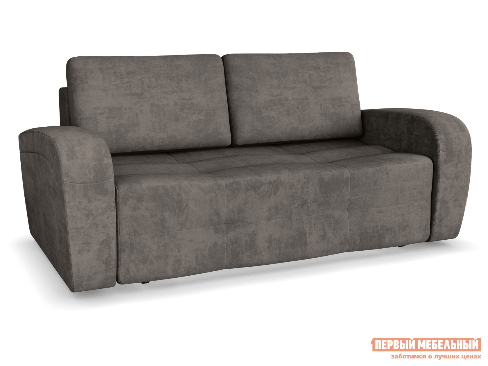 Прямой диван  Мали Серый, велюр