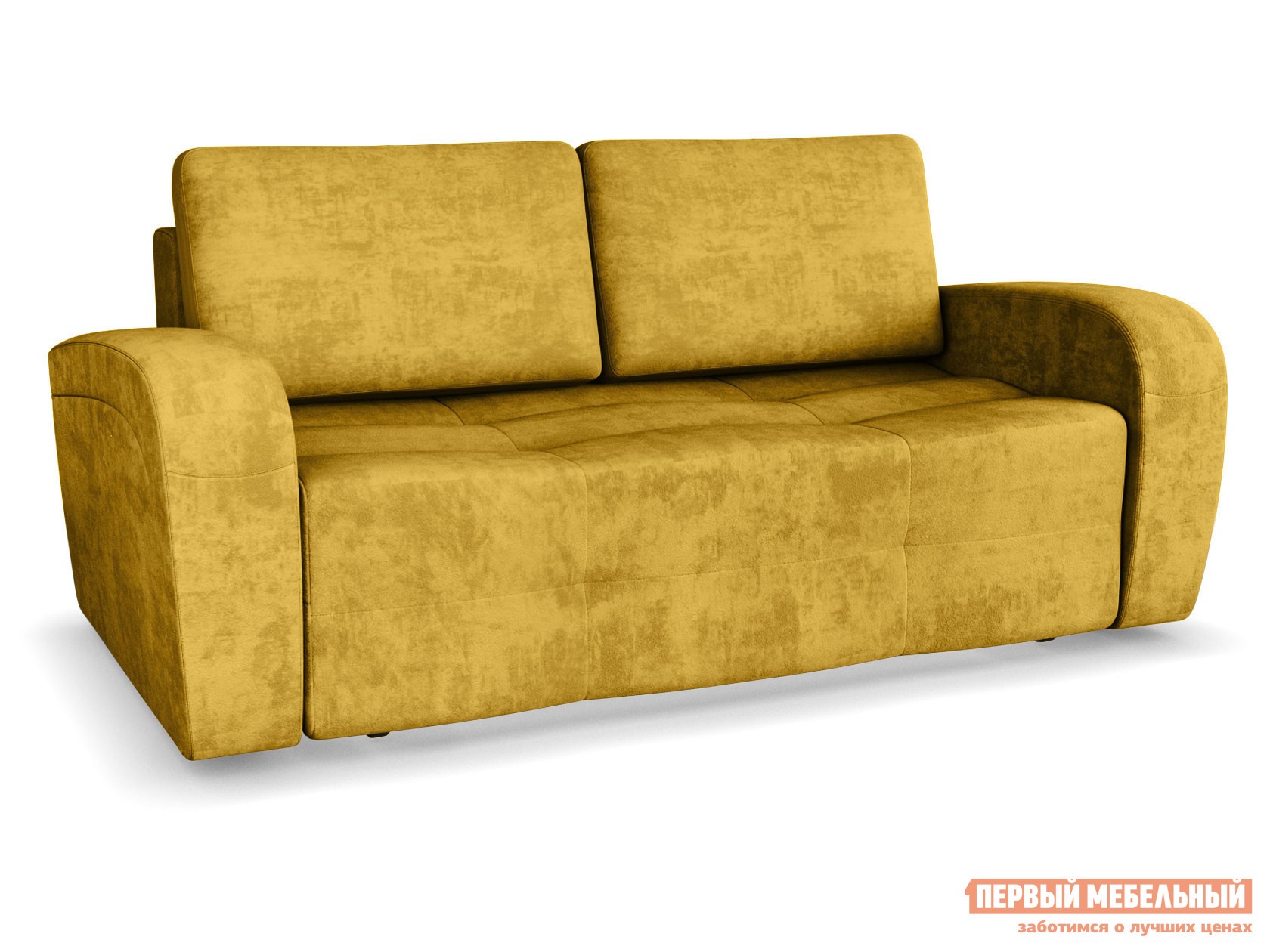 Прямой диван  Мали Горчичный, велюр