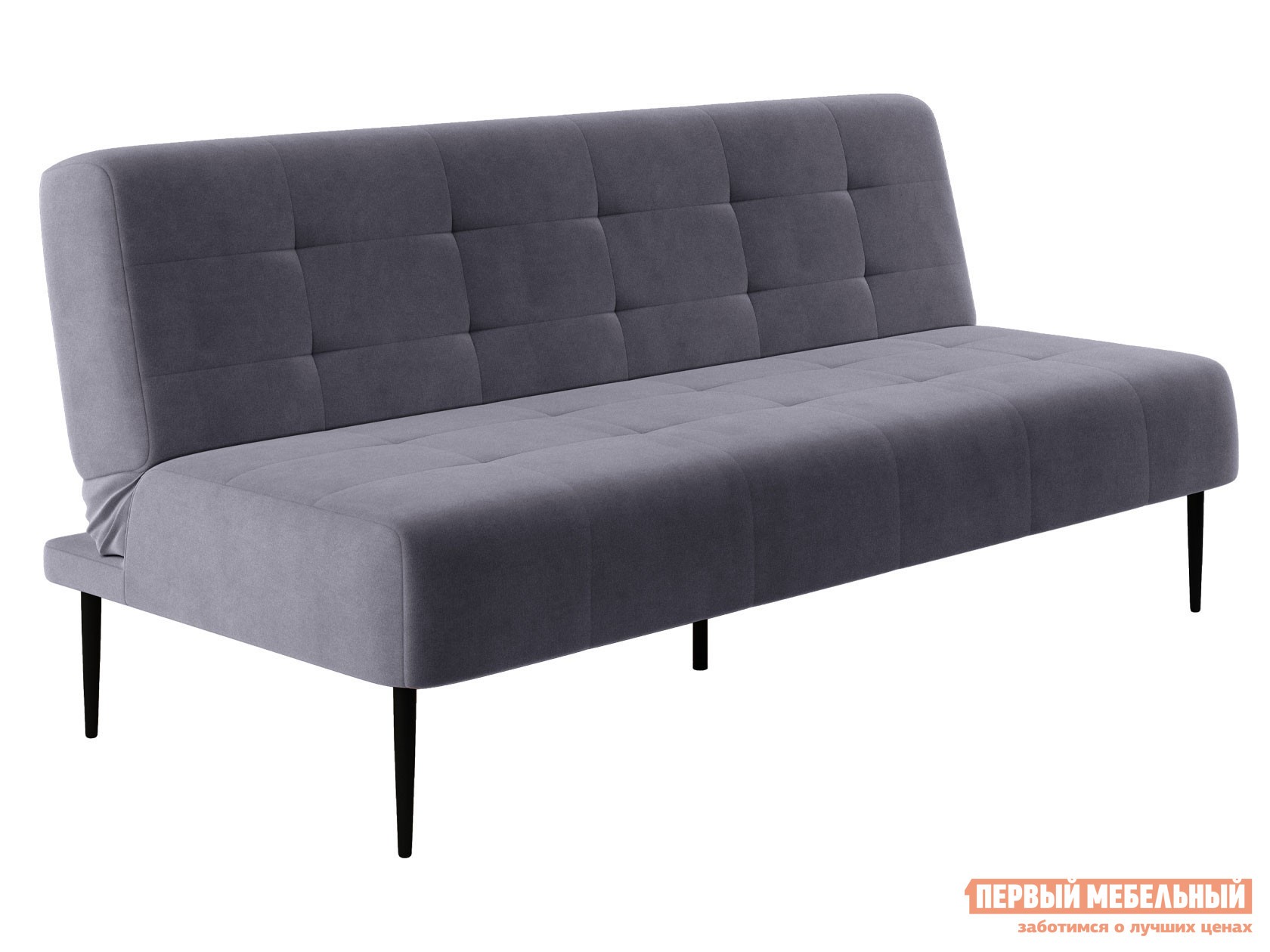 Прямой диван  Эрик Серый, велюр