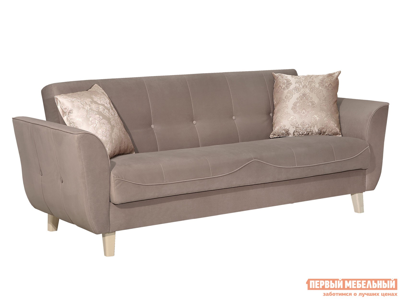 Прямой диван  Оникс Пралине, велюр