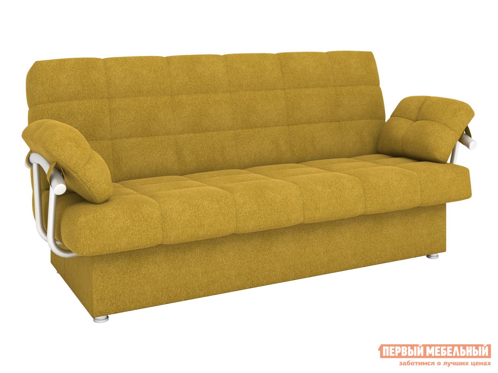 Прямой диван  Мальта Горчичный, велюр