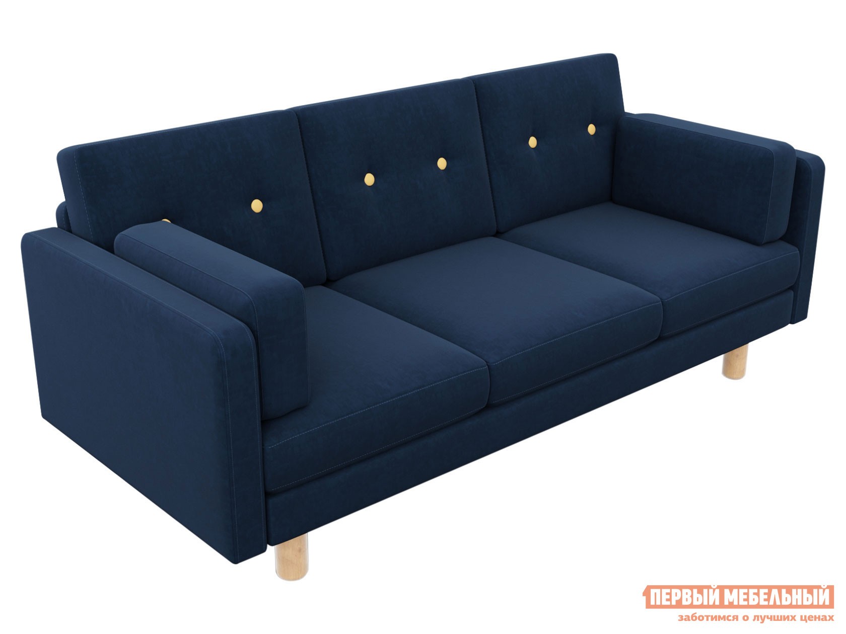 Прямой диван  Ингвар Деним, велюр