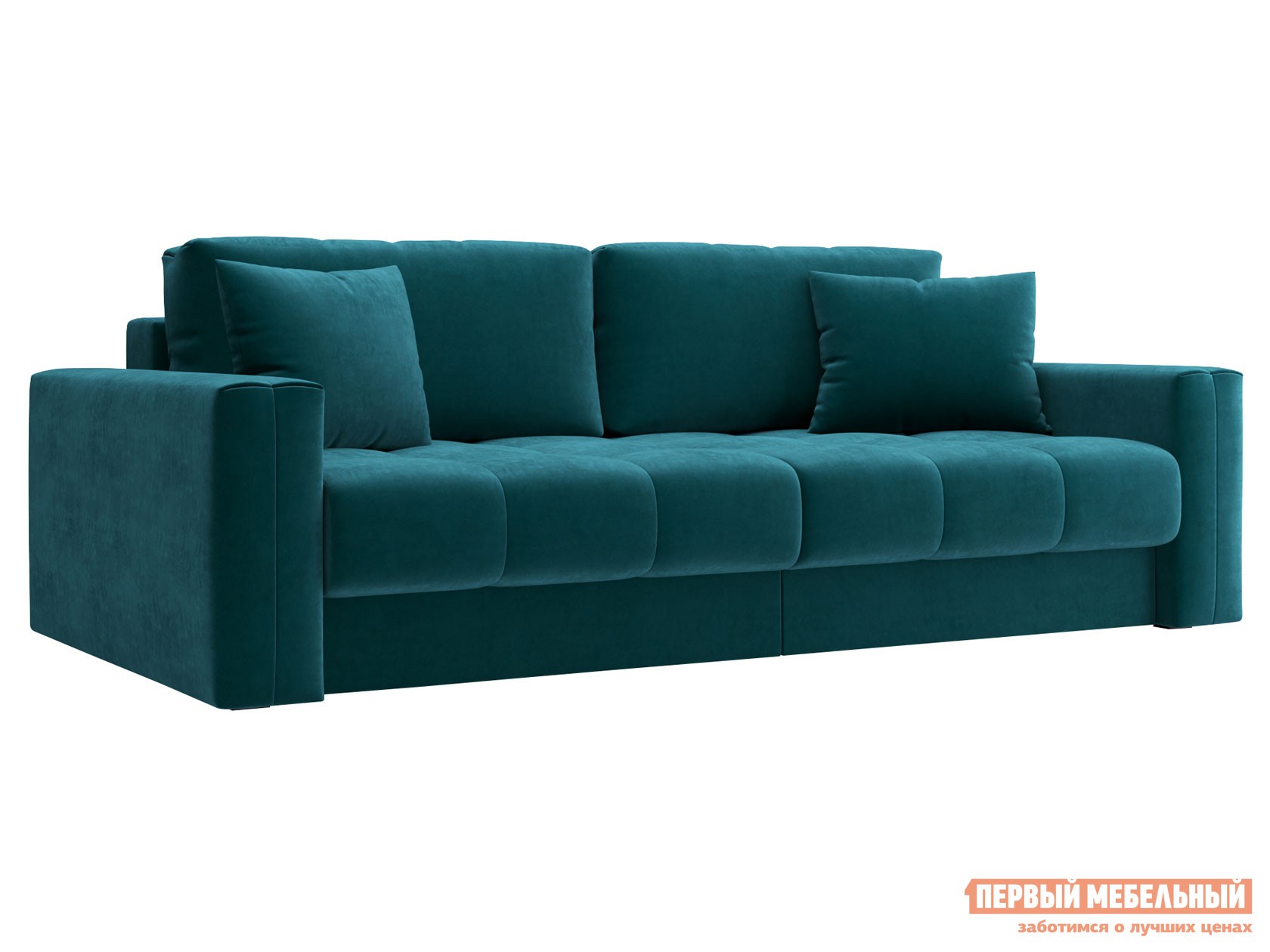 Прямой диван  Клермон Изумрудный, велюр