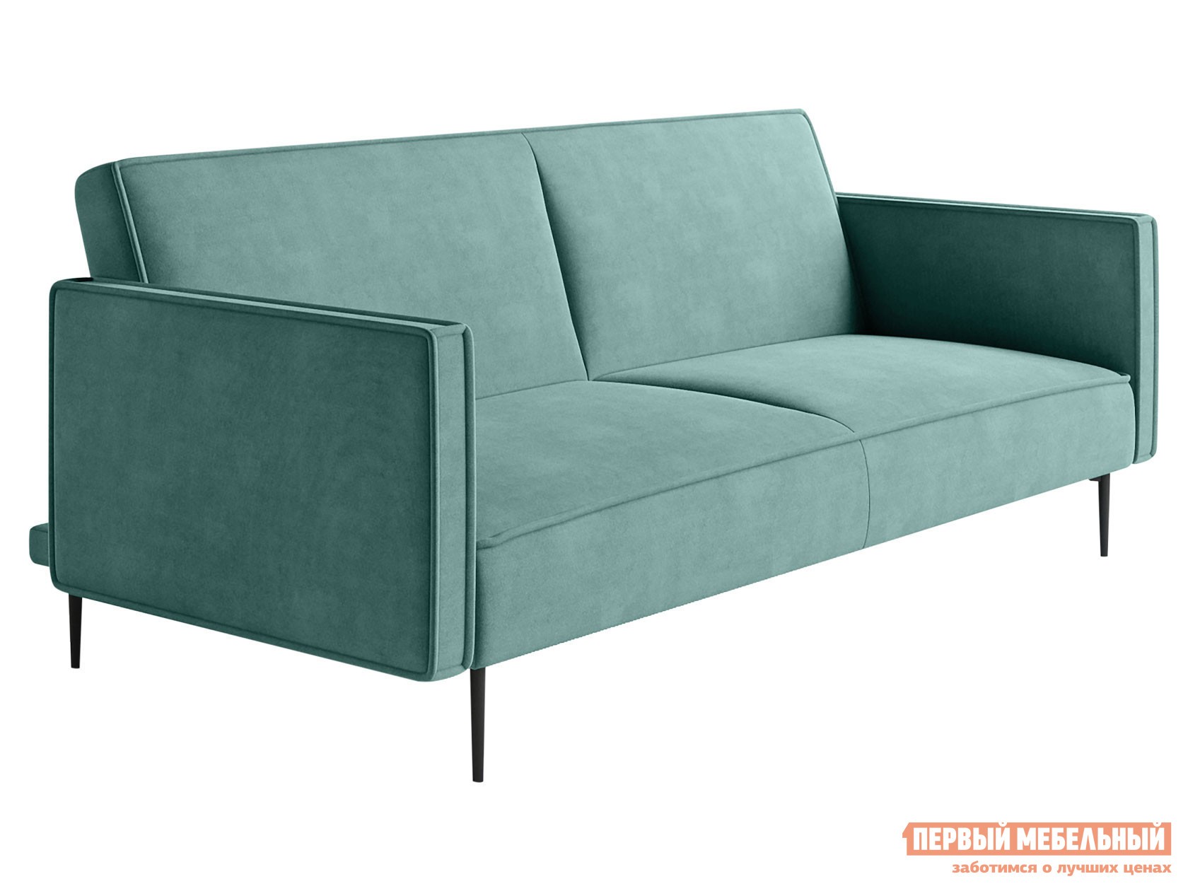 Прямой диван  Рой Мятный, велюр