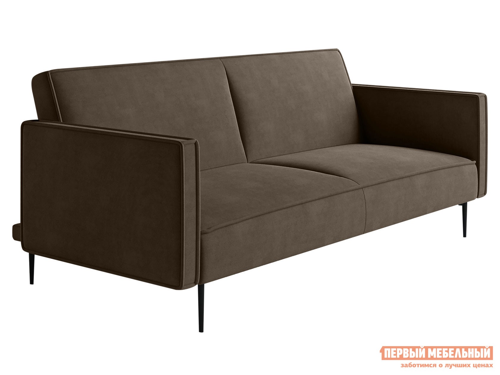 Прямой диван  Рой Коричневый, велюр