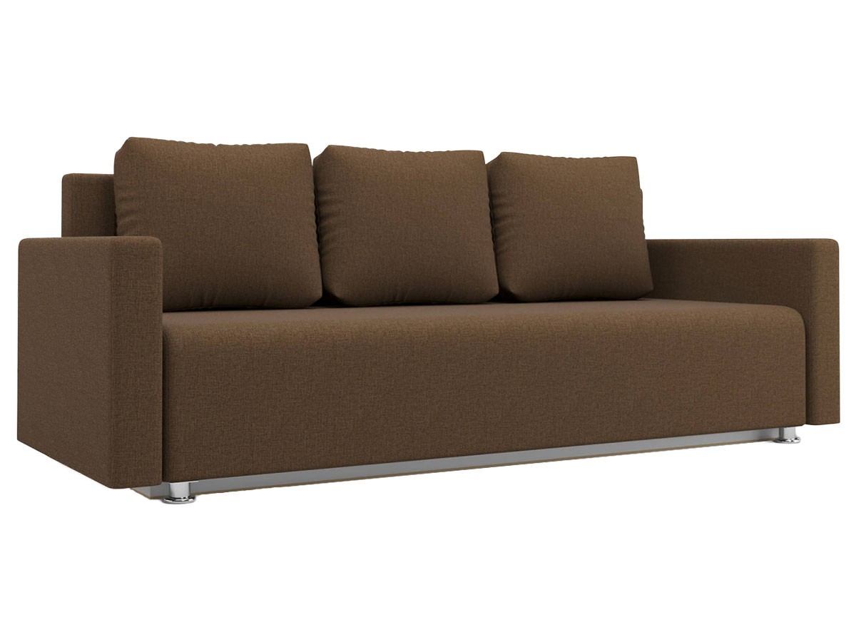 Прямой диван  Олимп Коричневый, рогожка