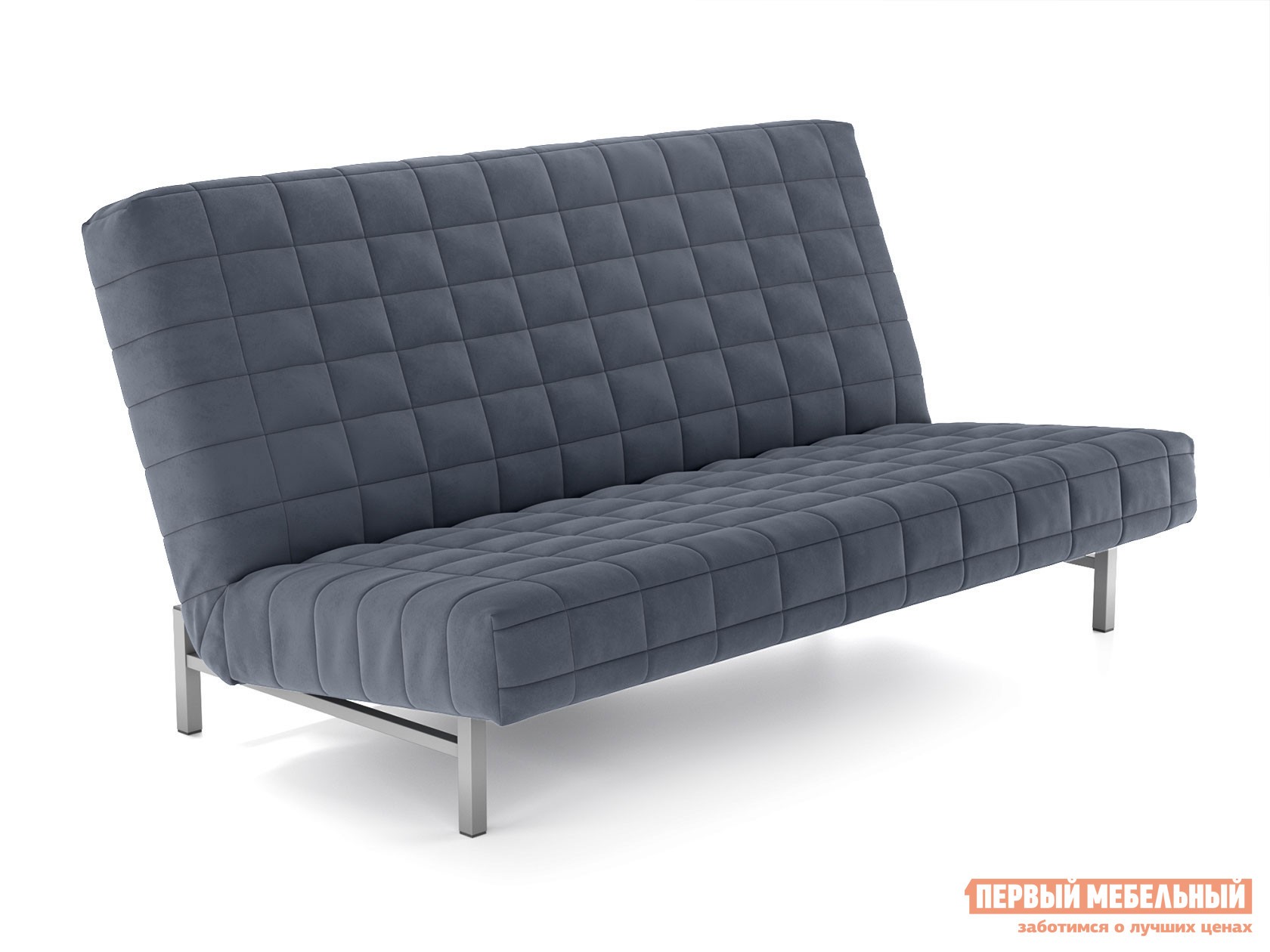 Прямой диван  Брайан Серый, велюр