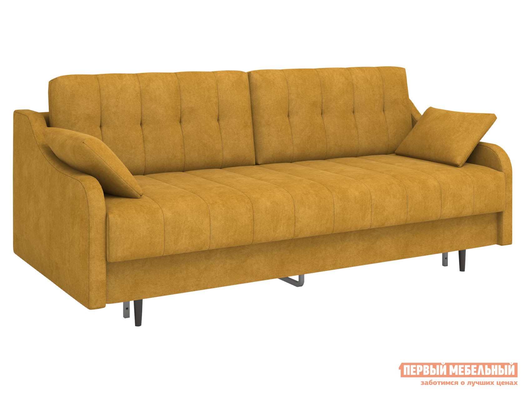 Прямой диван  Трентон Горчичный, велюр