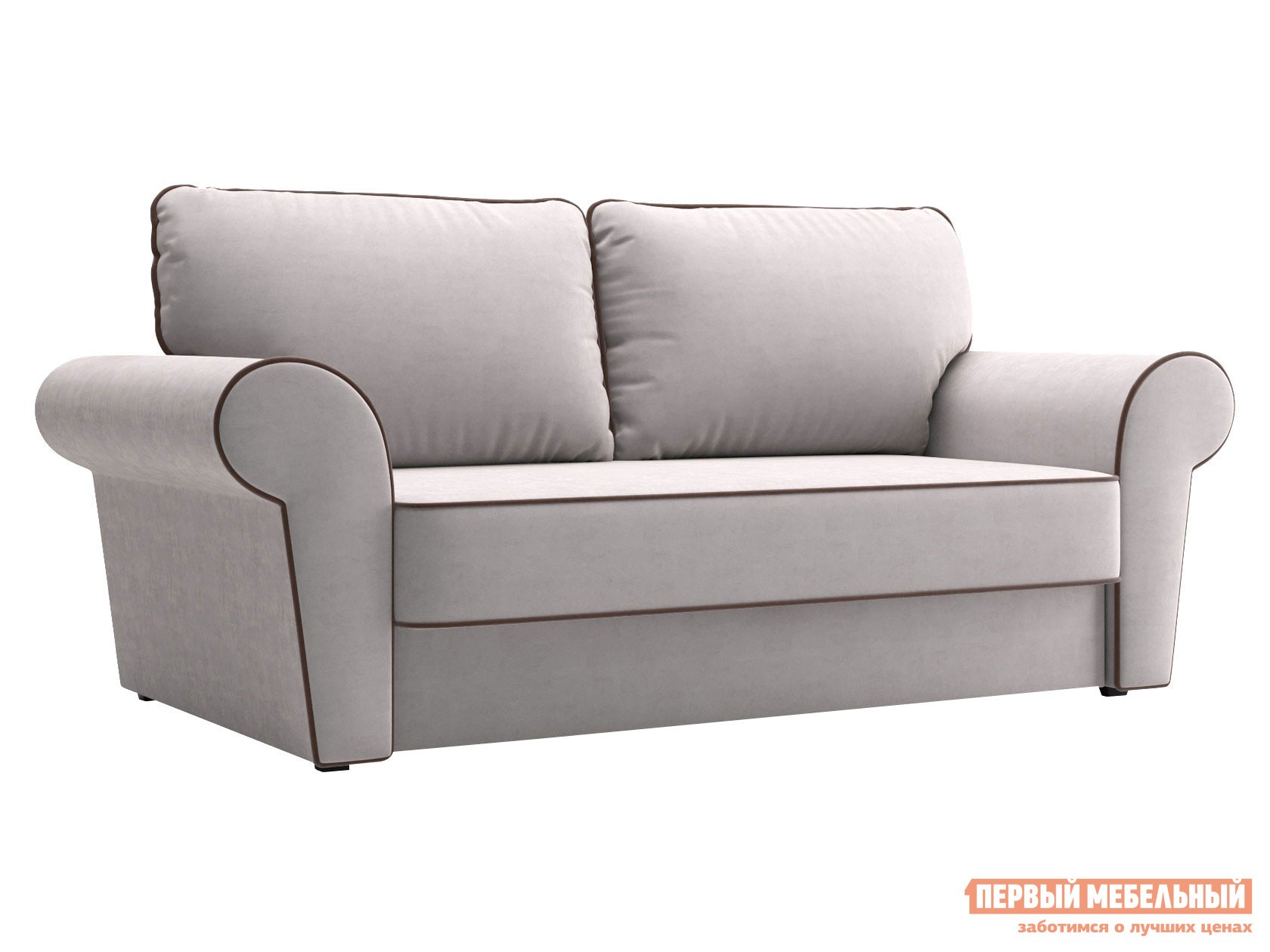 Прямой диван  Техас Мини Бежевый, велюр