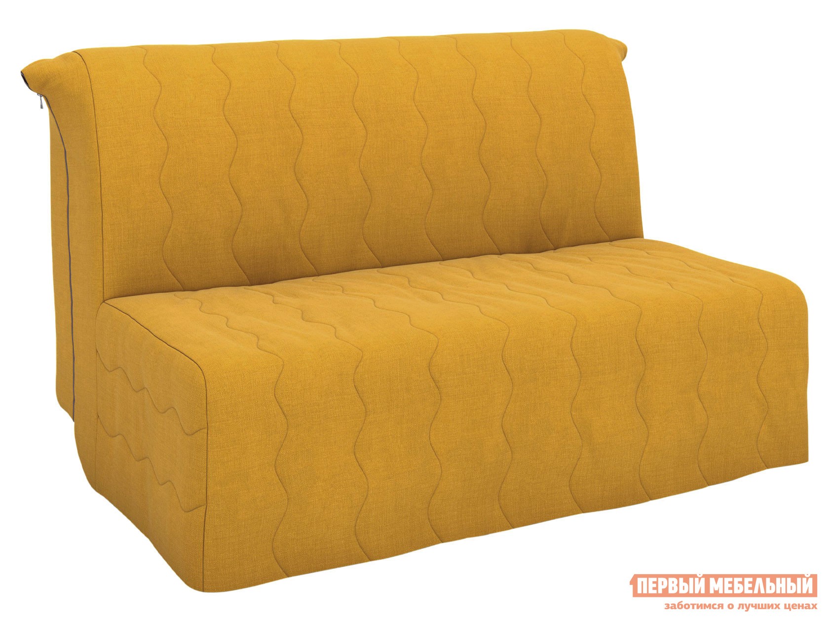 Прямой диван  Бонд Желтый, рогожка, 145 см