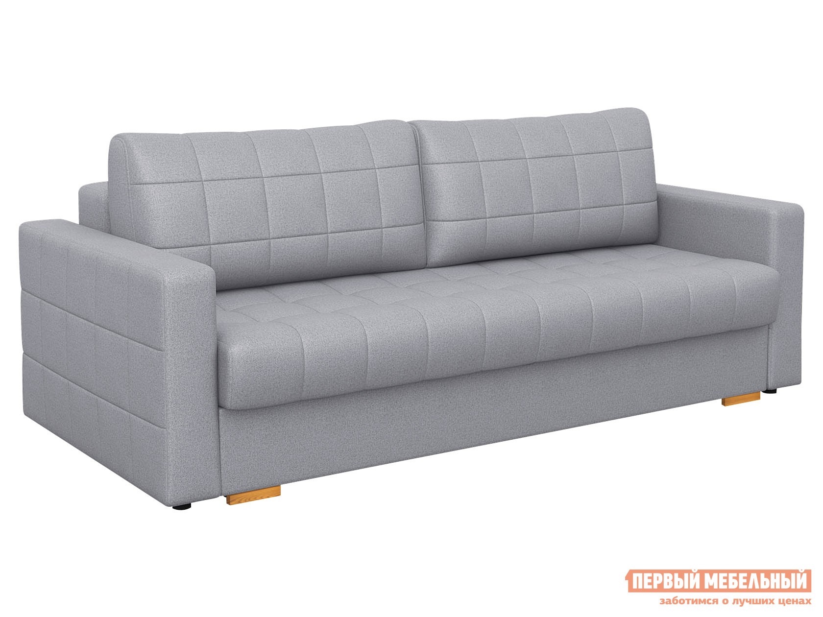 Прямой диван  Ричмонд Светло-серый, рогожка