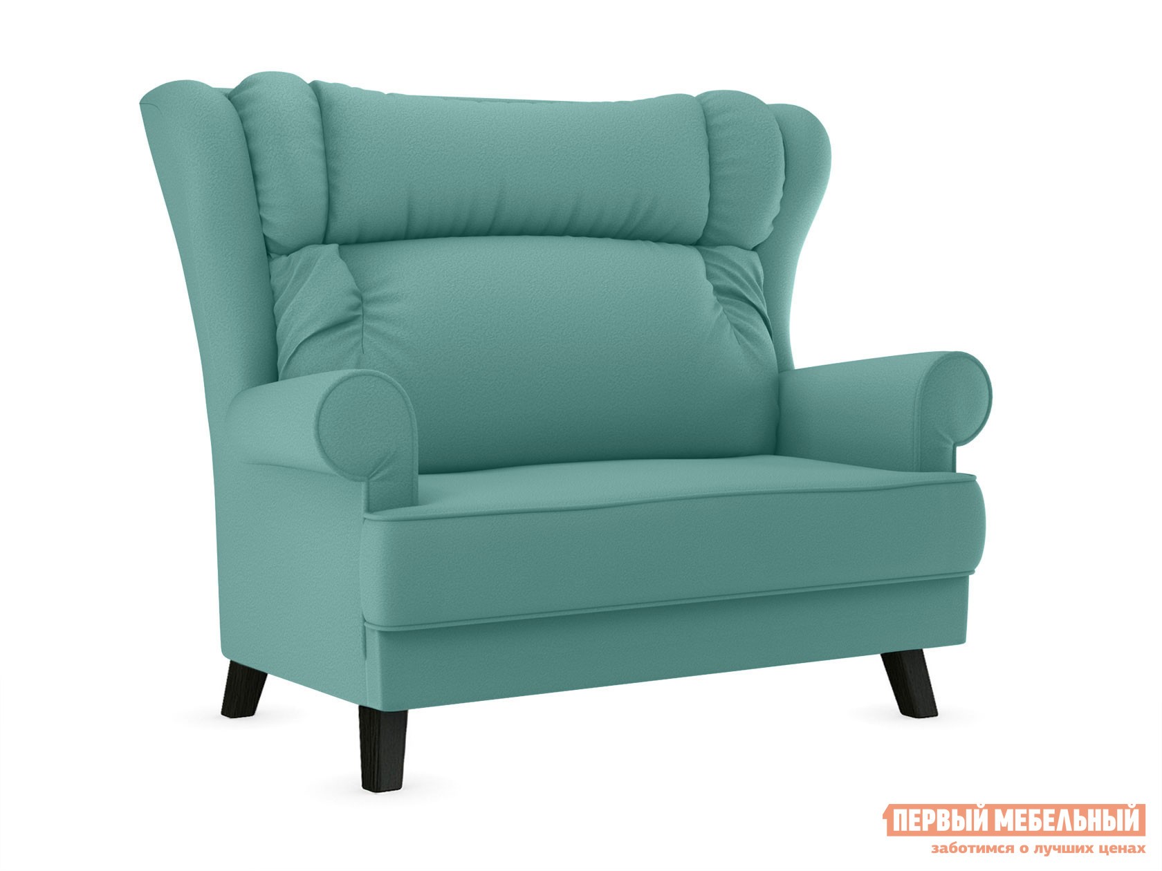 Прямой диван  Лацио Орех, Мята, микровелюр