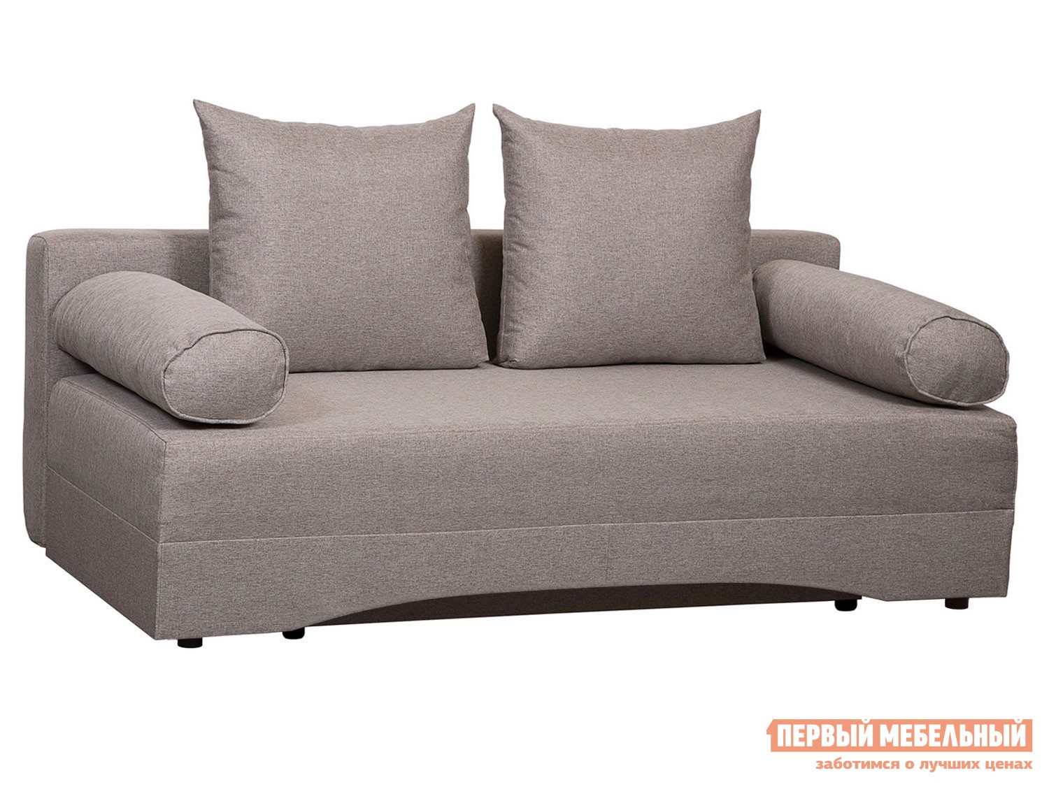 Прямой диван  Челси Серо-бежевый, рогожка