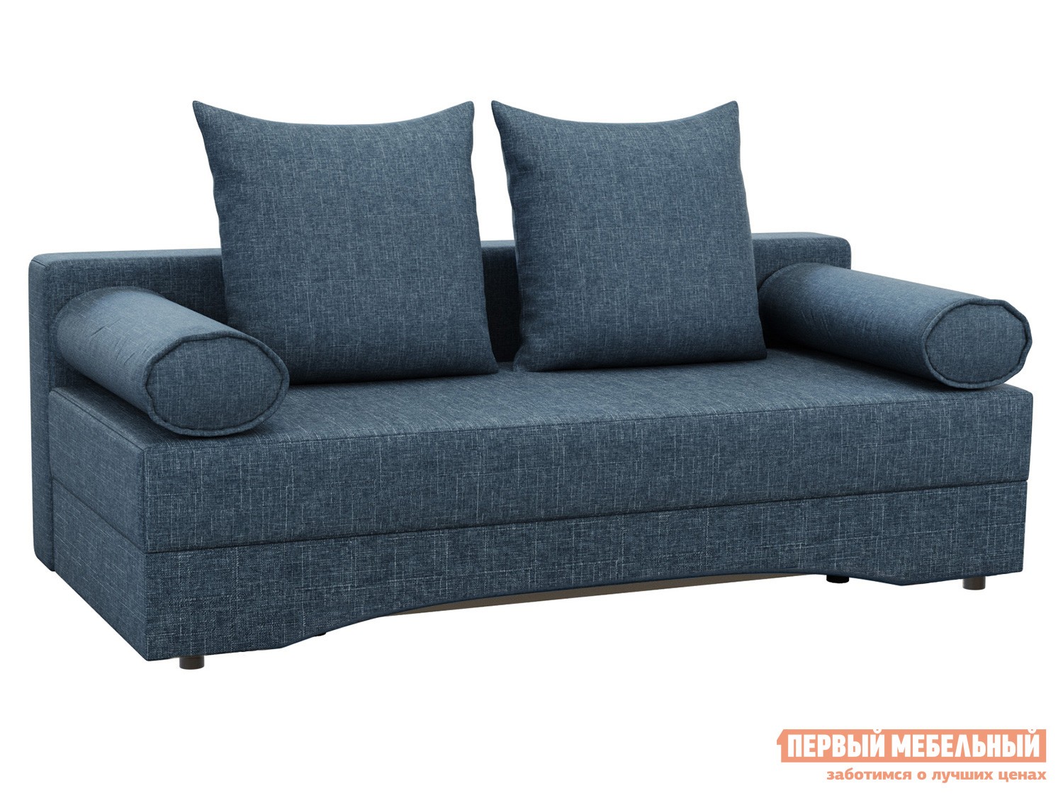 Прямой диван  Челси Синий, рогожка