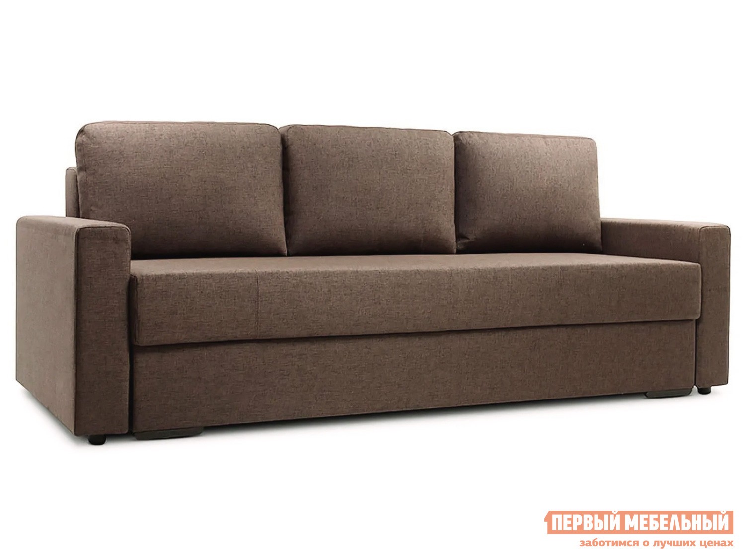 Прямой диван  Фишер Медово-коричневый, рогожка