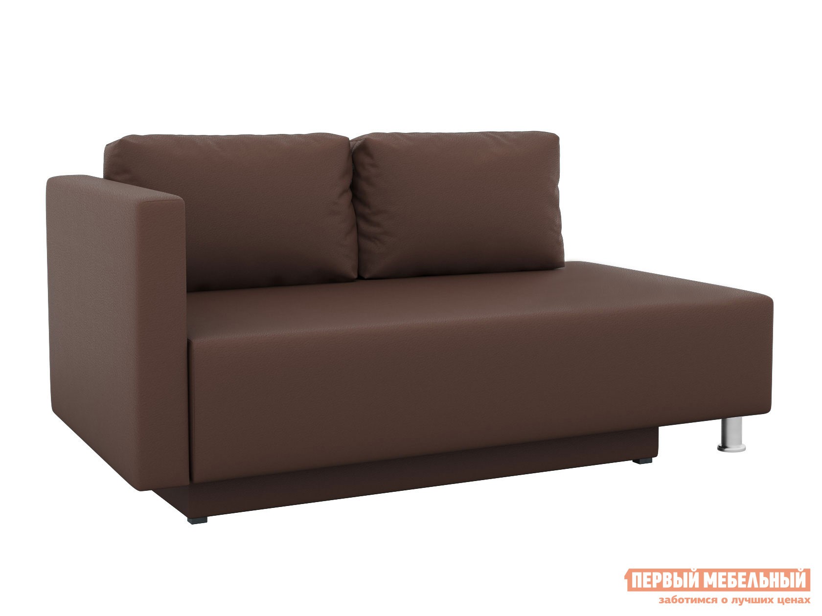Прямой диван  Мэдисон Коричневый, экокожа, Универсальная