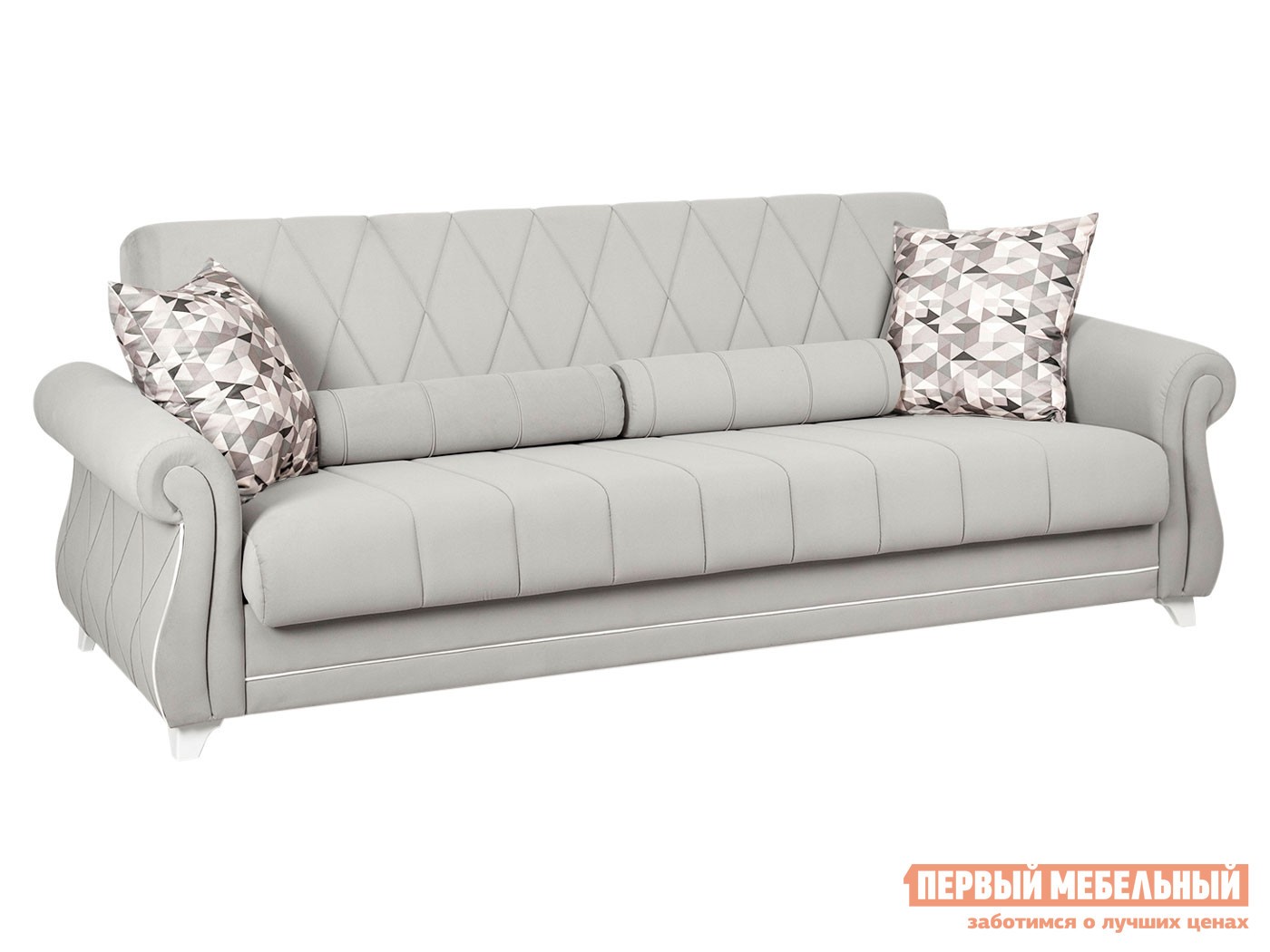 Прямой диван  Роуз Серый / Микс шадес, велюр
