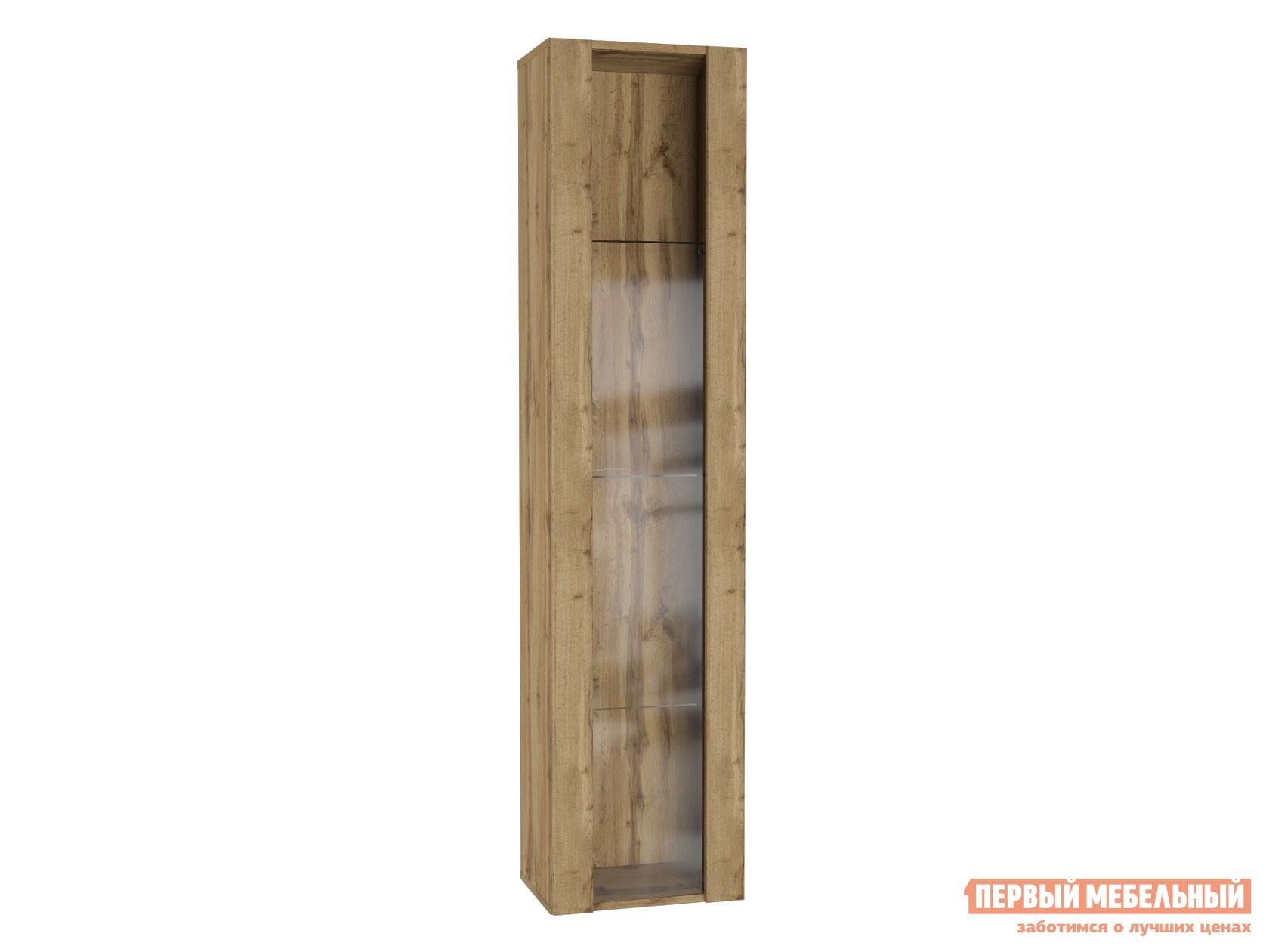 Шкаф-витрина  Поинт Дуб Вотан / Стекло, Без блока питания