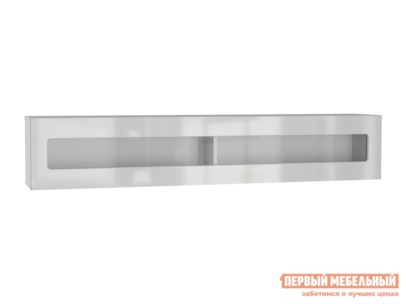 Настенная полка  Поинт Белый / Белый глянец / Стекло, Без блока питания