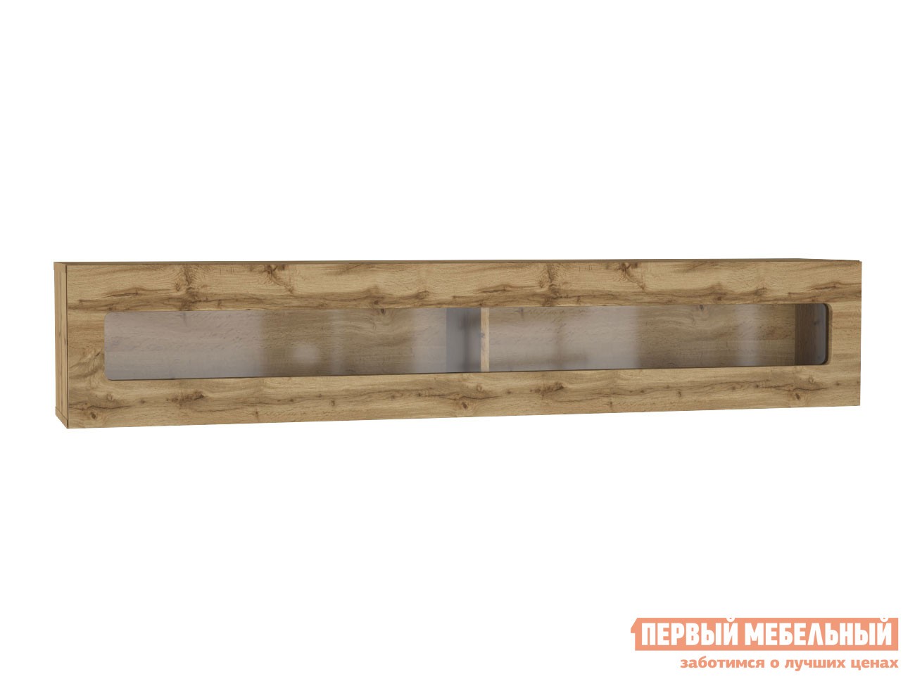Настенная полка  Поинт Дуб Вотан / Стекло, Без блока питания