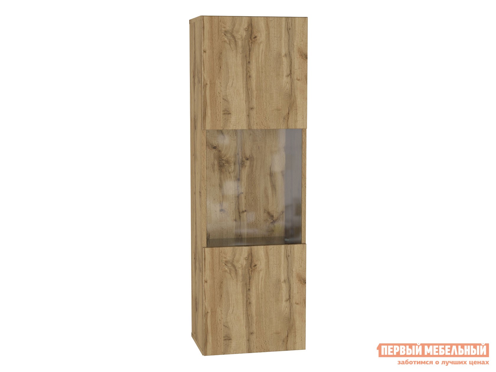 Шкаф-витрина  Поинт Дуб Вотан / Стекло, Без блока питания