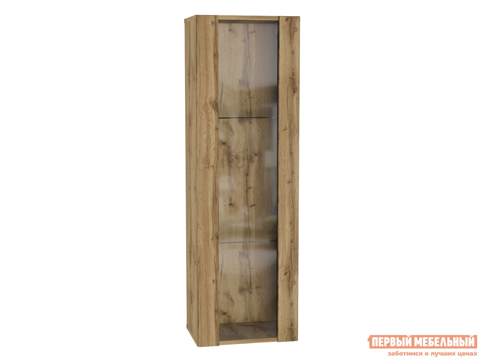 Шкаф-витрина  Поинт Дуб Вотан / Стекло, Без блока питания