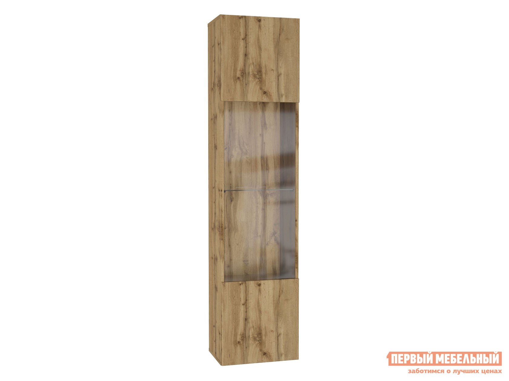 Шкаф-витрина  Поинт Дуб Вотан / Стекло, Без блока питания