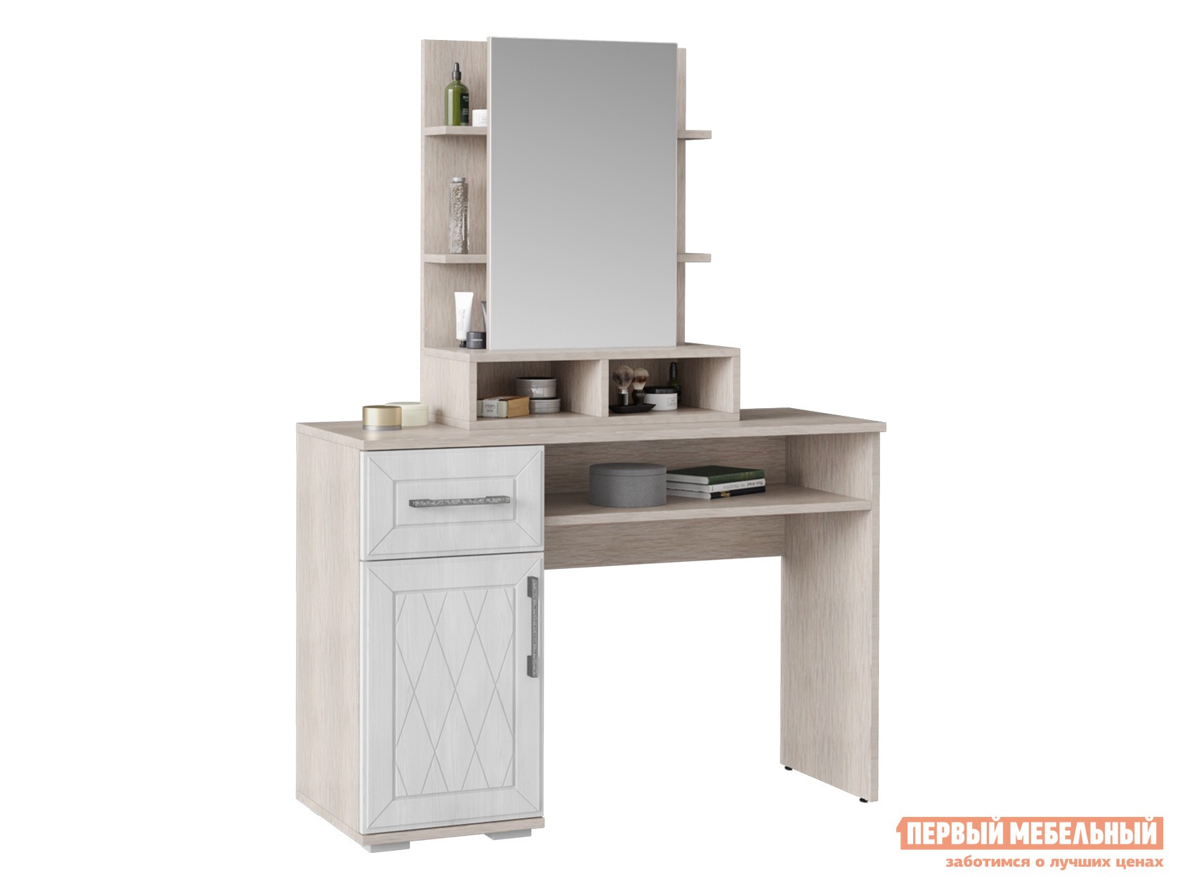 Туалетный столик  Британика Дуб Атланта / Дуб брашированный, С зеркалом