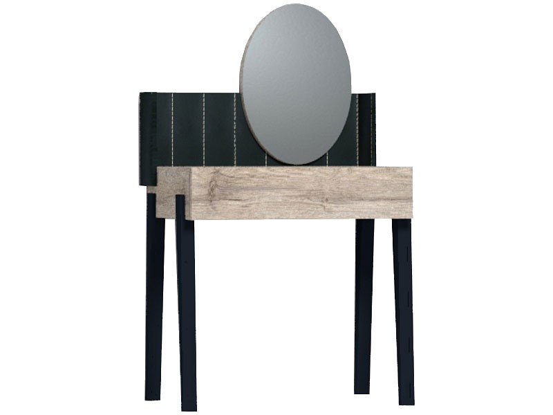 Туалетный столик  Натура Гаскон Пайн / Черный, экокожа / Черный