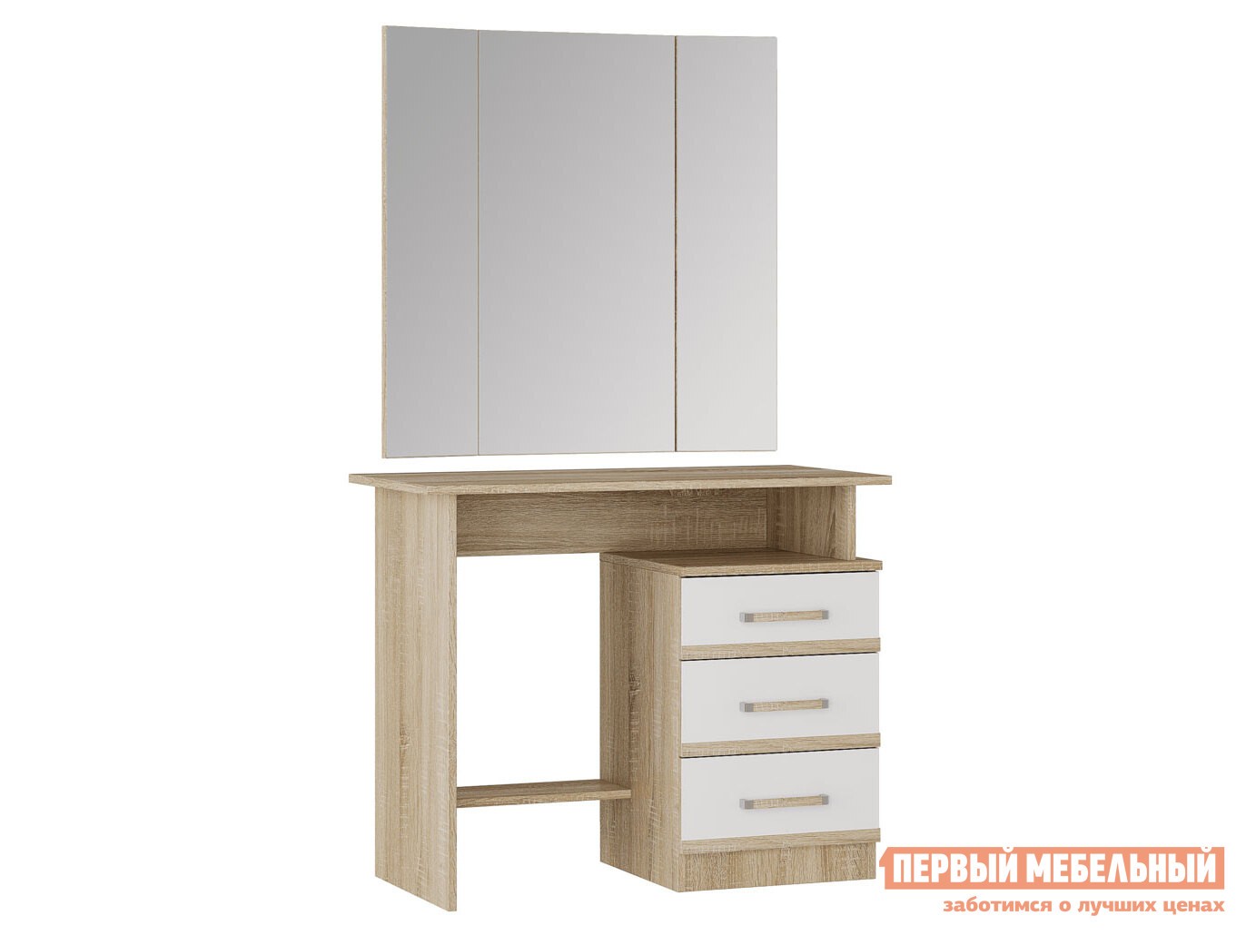 Туалетный столик  Сакура Дуб Сонома / Белый