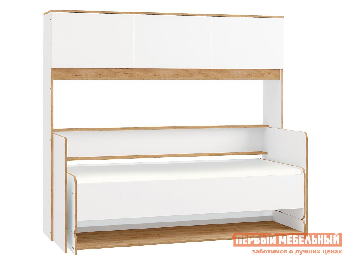 Детская кровать  Вуди Дуб золотой / Белый