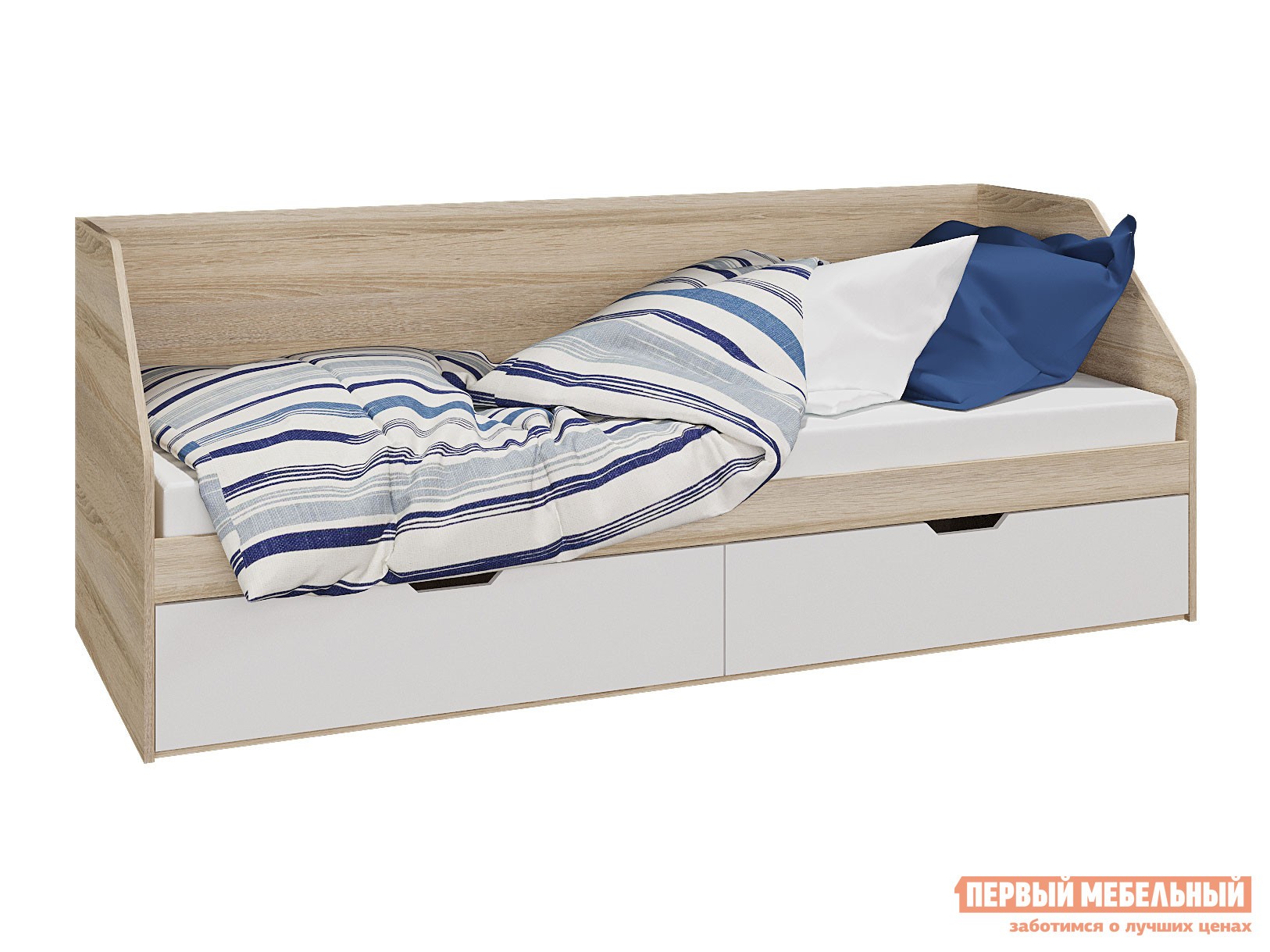 Детская кровать  Анталия Дуб Сонома / Белый Софт