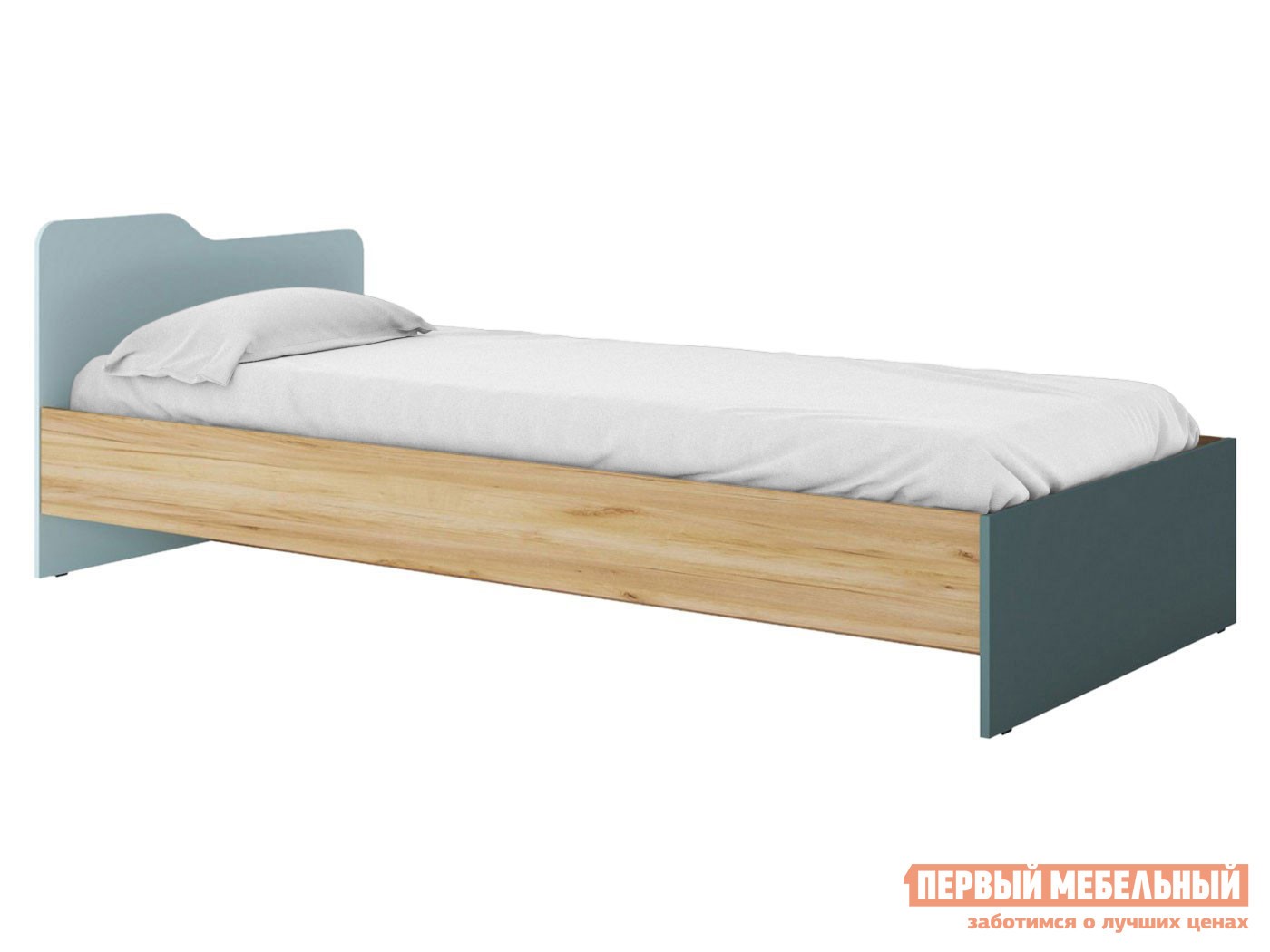 Детская кровать  Рич Дуб Крафт золотой / Мята / Сумеречный голубой