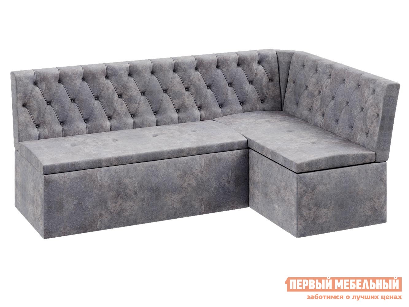 Кухонный уголок  Квадро Классик Серый, велюр