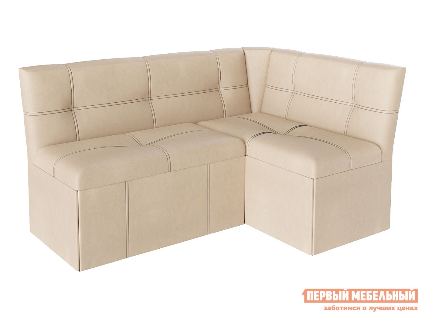 Кухонный уголок  Квадро 3 Бежевый, кожзам