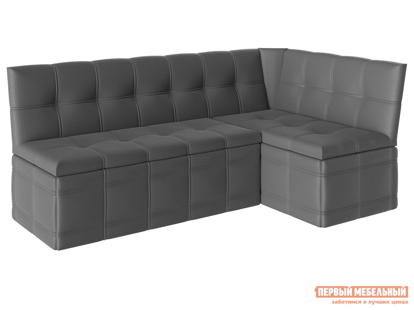 Кухонный уголок  Квадро Серый, кожзам