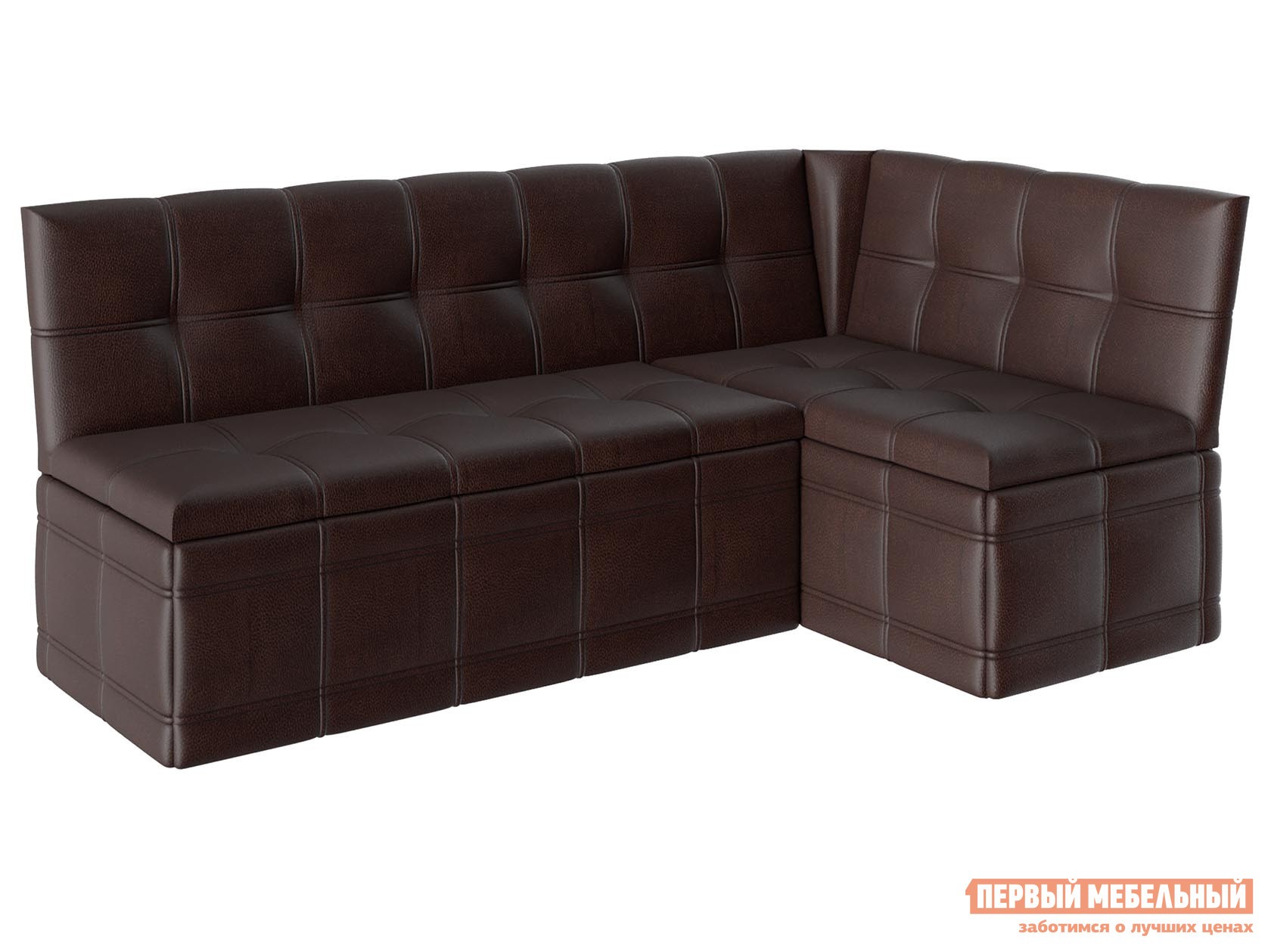 Кухонный уголок  Квадро Коричневый, кожзам