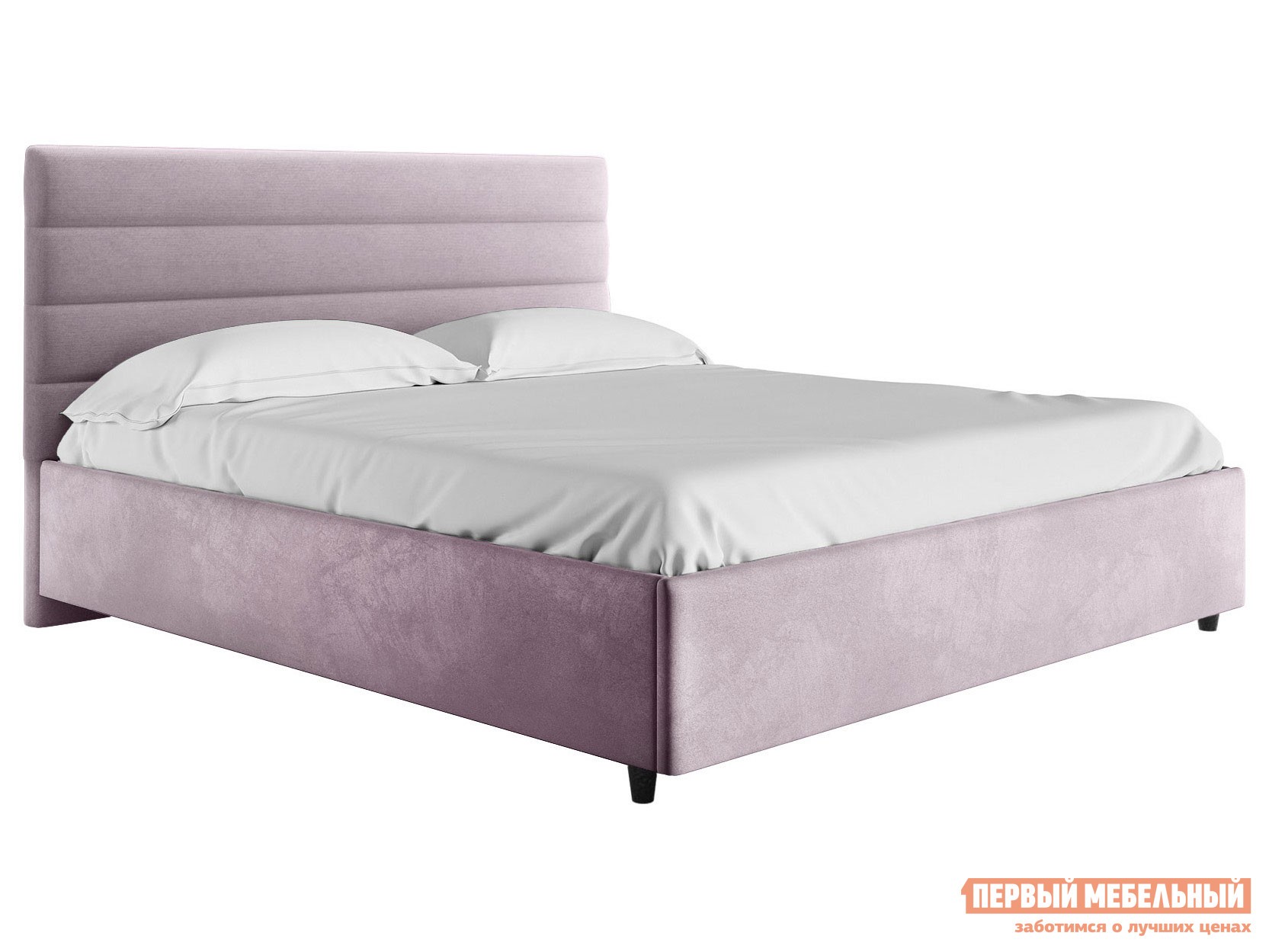 Двуспальная кровать  Франческа ПМ Лаванда, велюр, 140х200 см