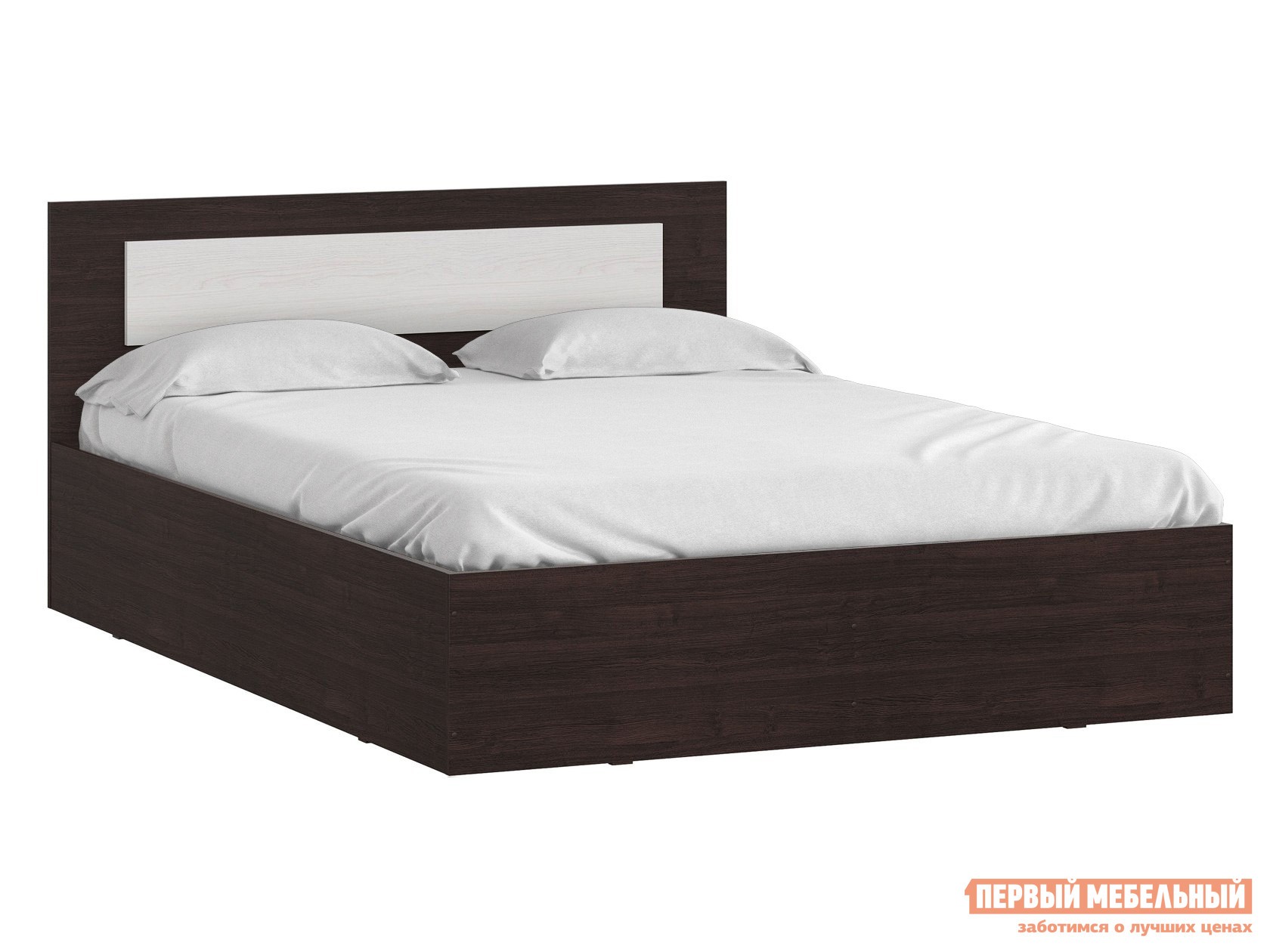 Двуспальная кровать  Дублин Дуб Венге / Ясень Анкор светлый, 140х200 см